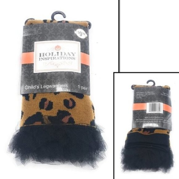 HOLIDAY INSPIRATION Kids Girls 3 years Child's Leg Warmer Animal Print 1pair NEW - Picture 1 of 3